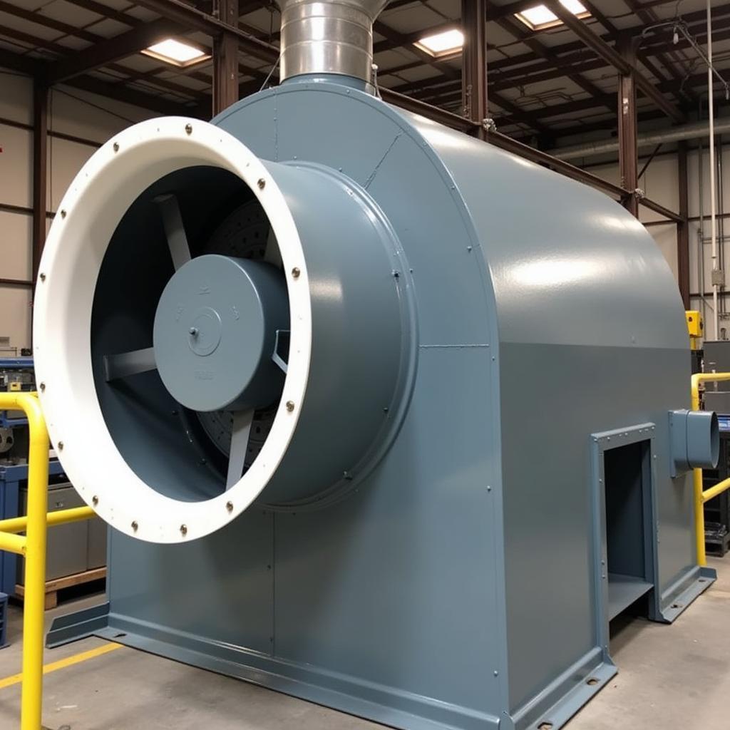 Belt Driven Axial Fan in an Industrial Setting