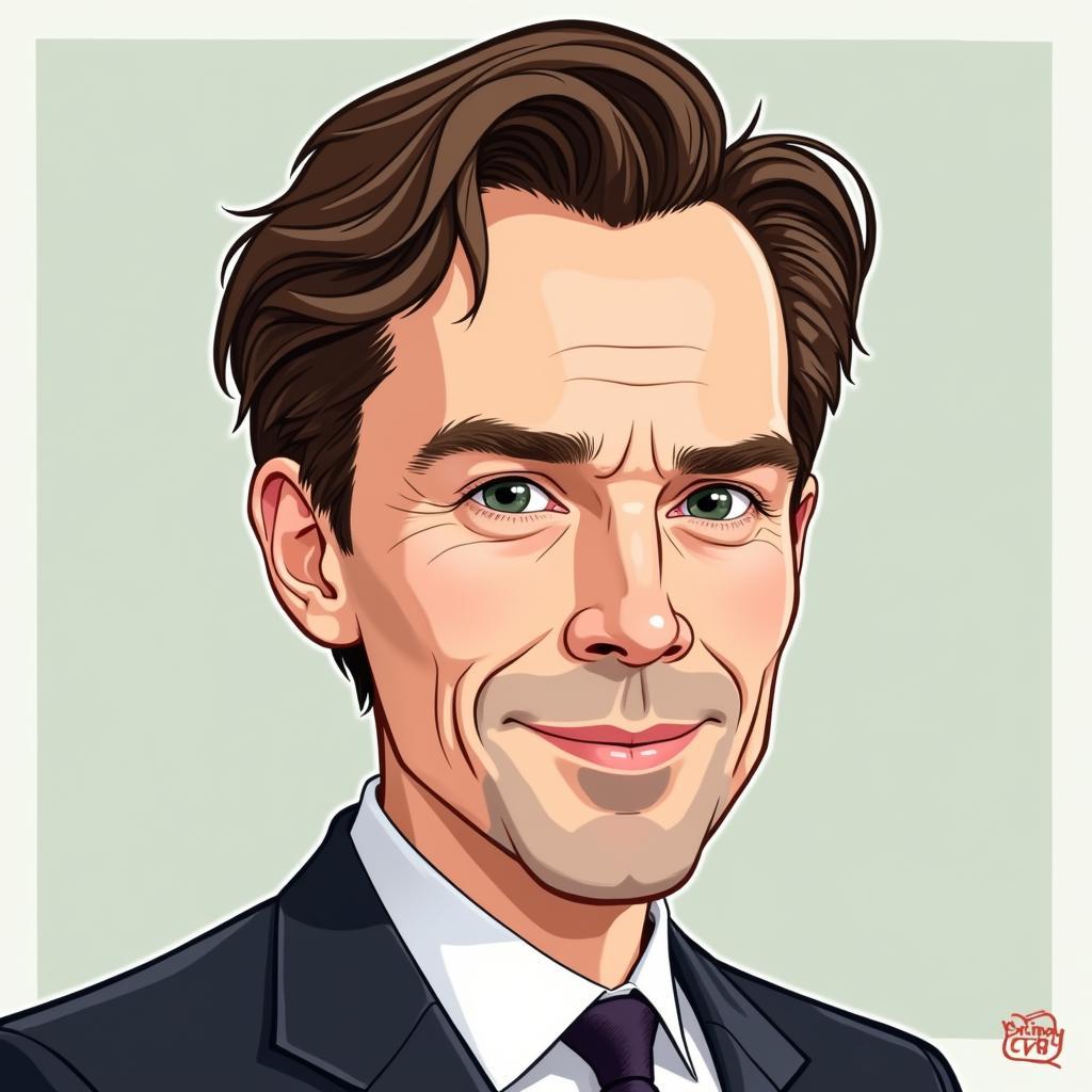 Benedict Cumberbatch Cartoon Portrait