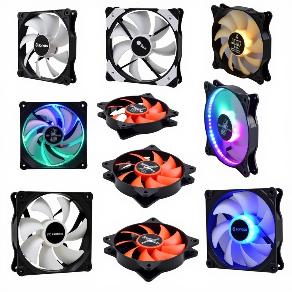 Different types of 10cm LED Fans