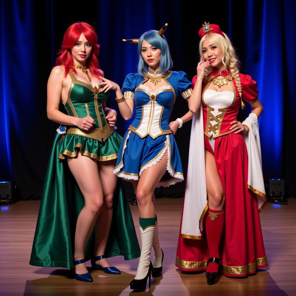 Cosplay competition winners on stage