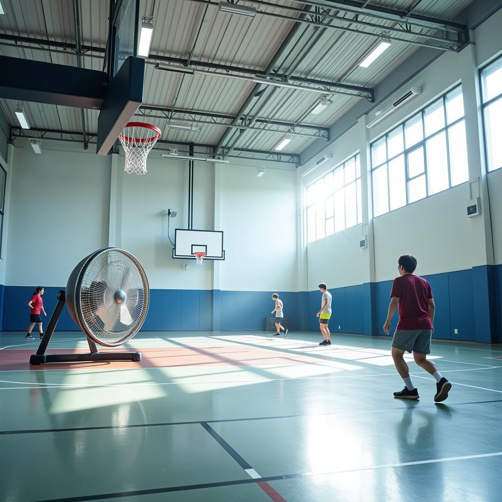 Big Ass Fan in a Gymnasium