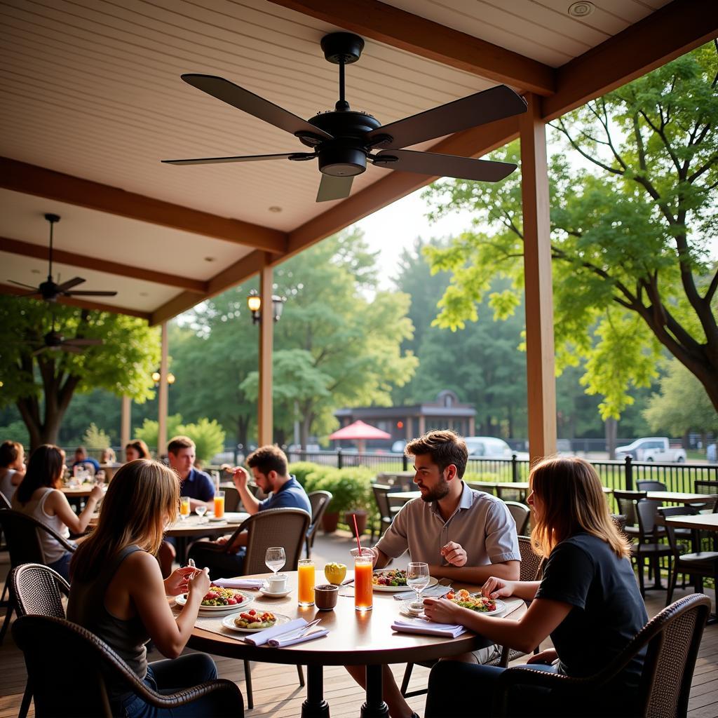 Big Ass Fan in an Outdoor Restaurant