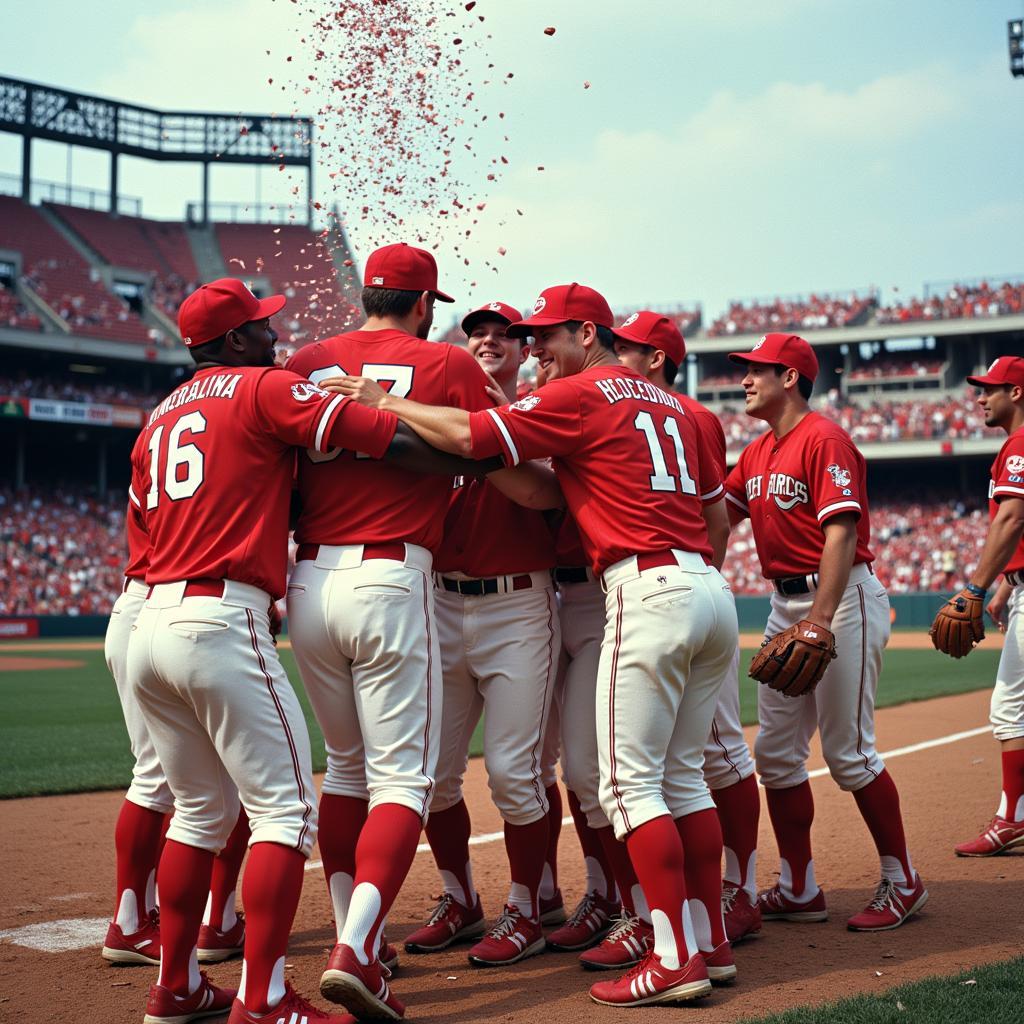 Big Red Machine Celebrating a Victory