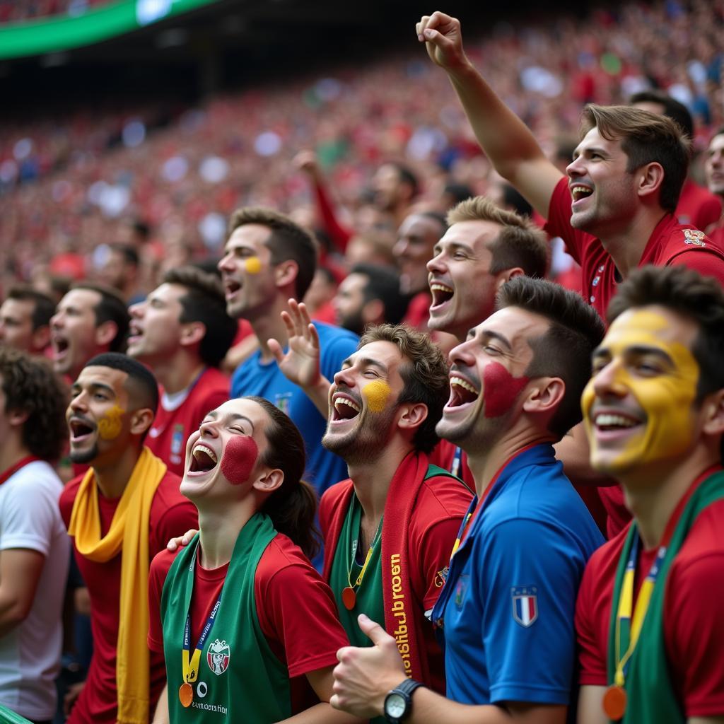 Fans celebrating a victory