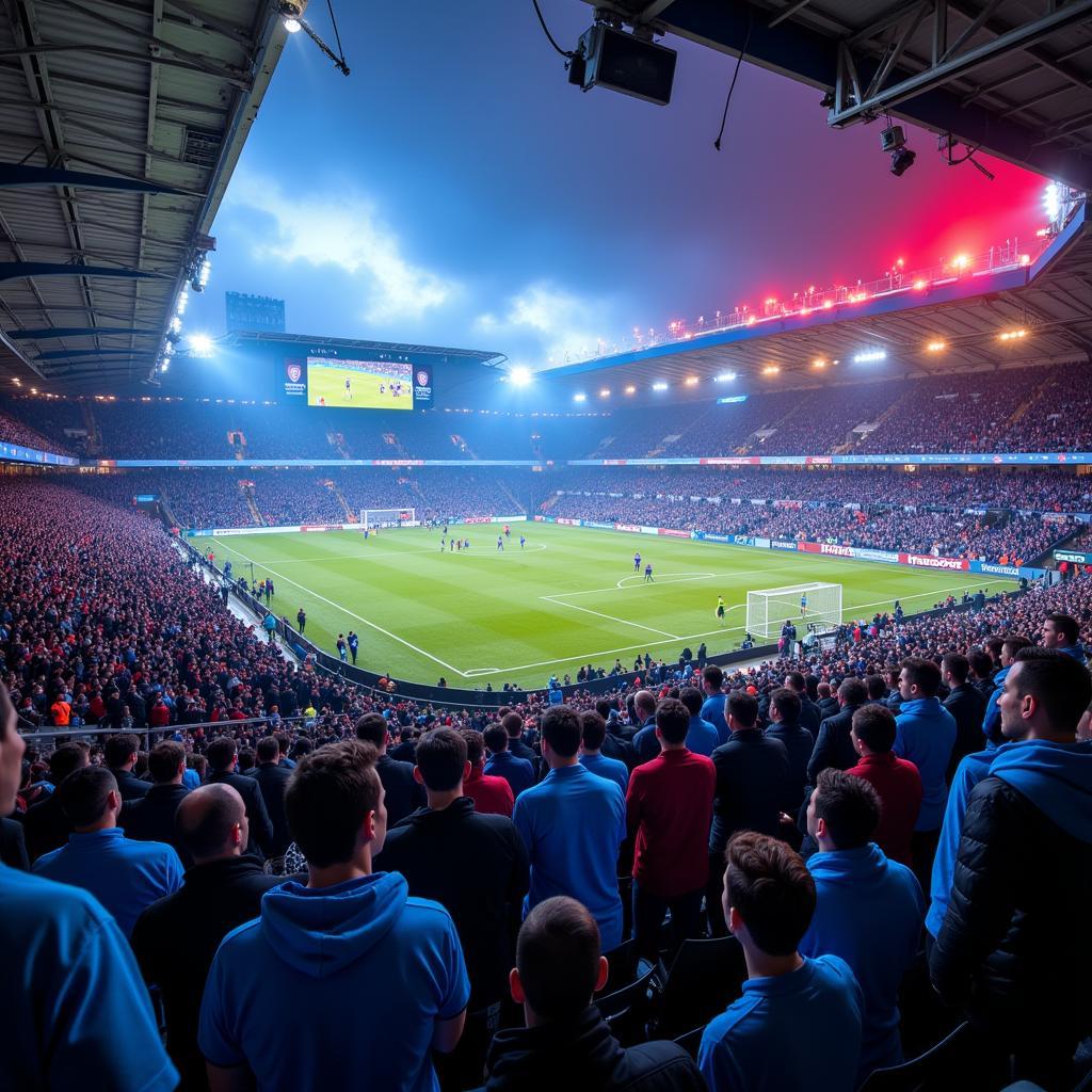 Fans from both teams at a Birmingham derby