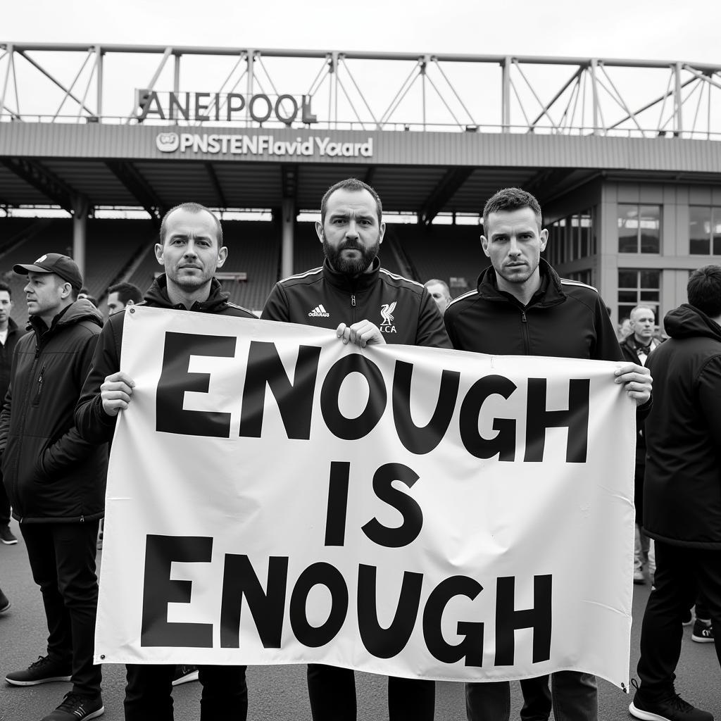 Bitter Liverpool Fans Protesting