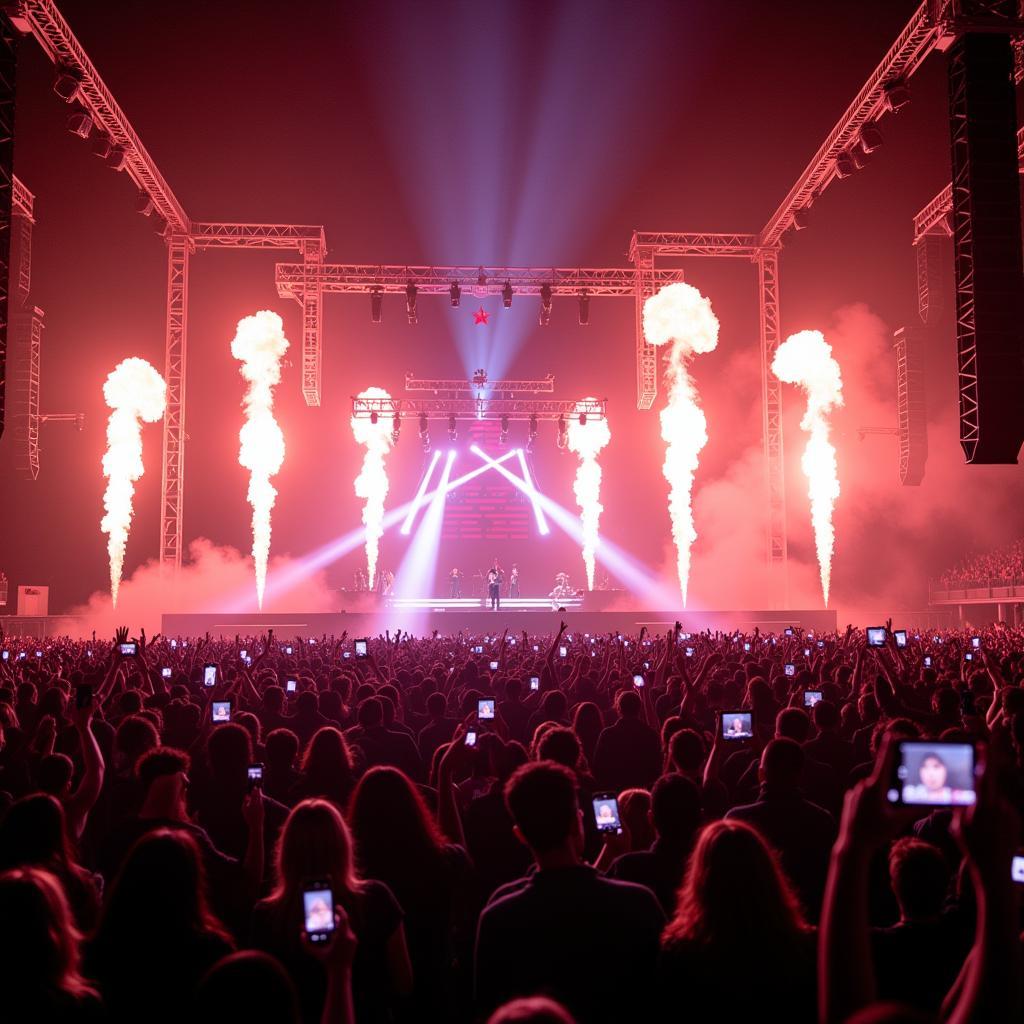 Blackpink performing at a sold-out concert