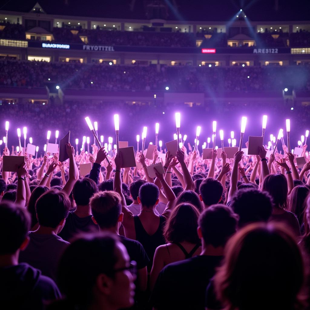 Blackpink Korean fan showing organized concert etiquette