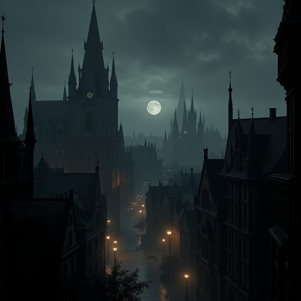 The Gothic City of Yharnam in Bloodborne