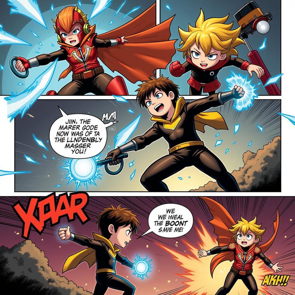 Boboiboy Fan Comic Action Scene