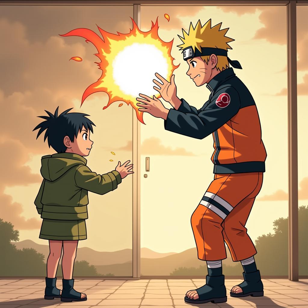 Boruto training with Naruto