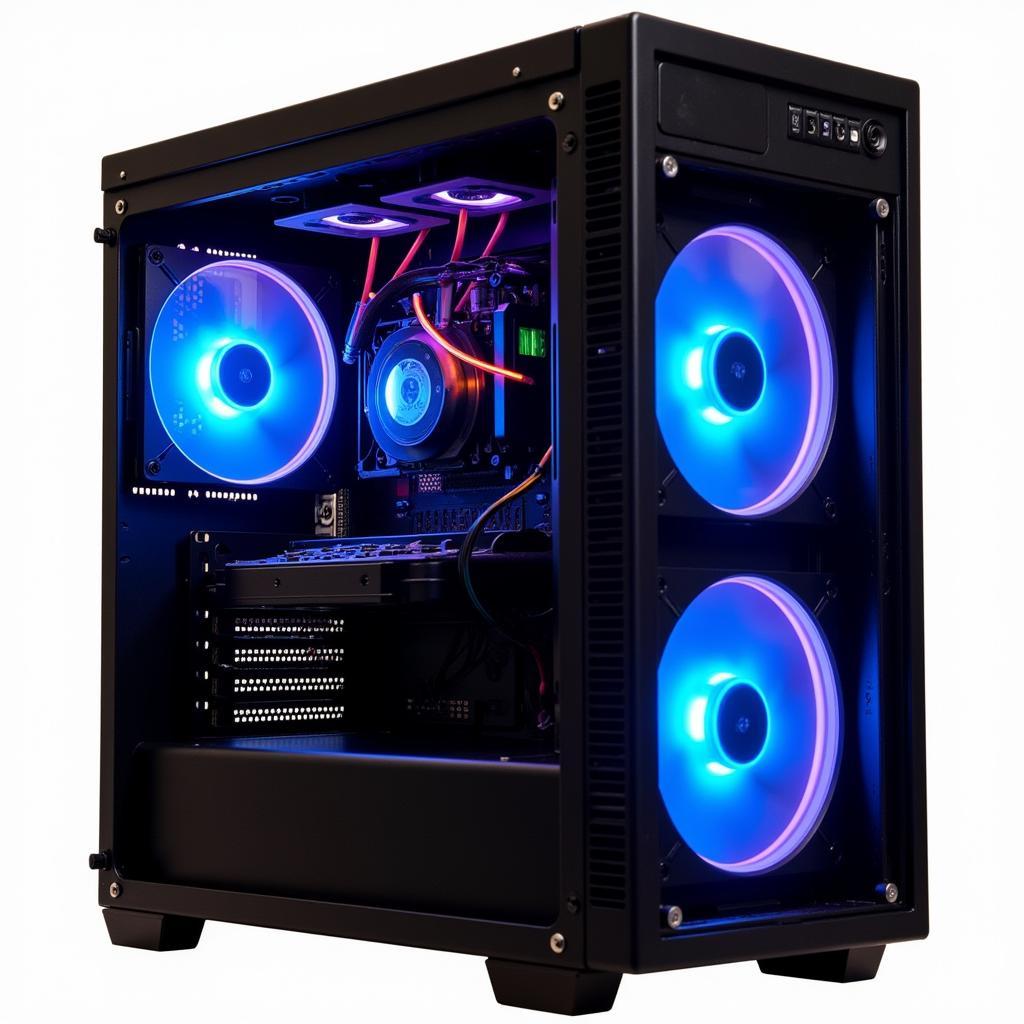 PC Case with Bottom Intake Fan Setup