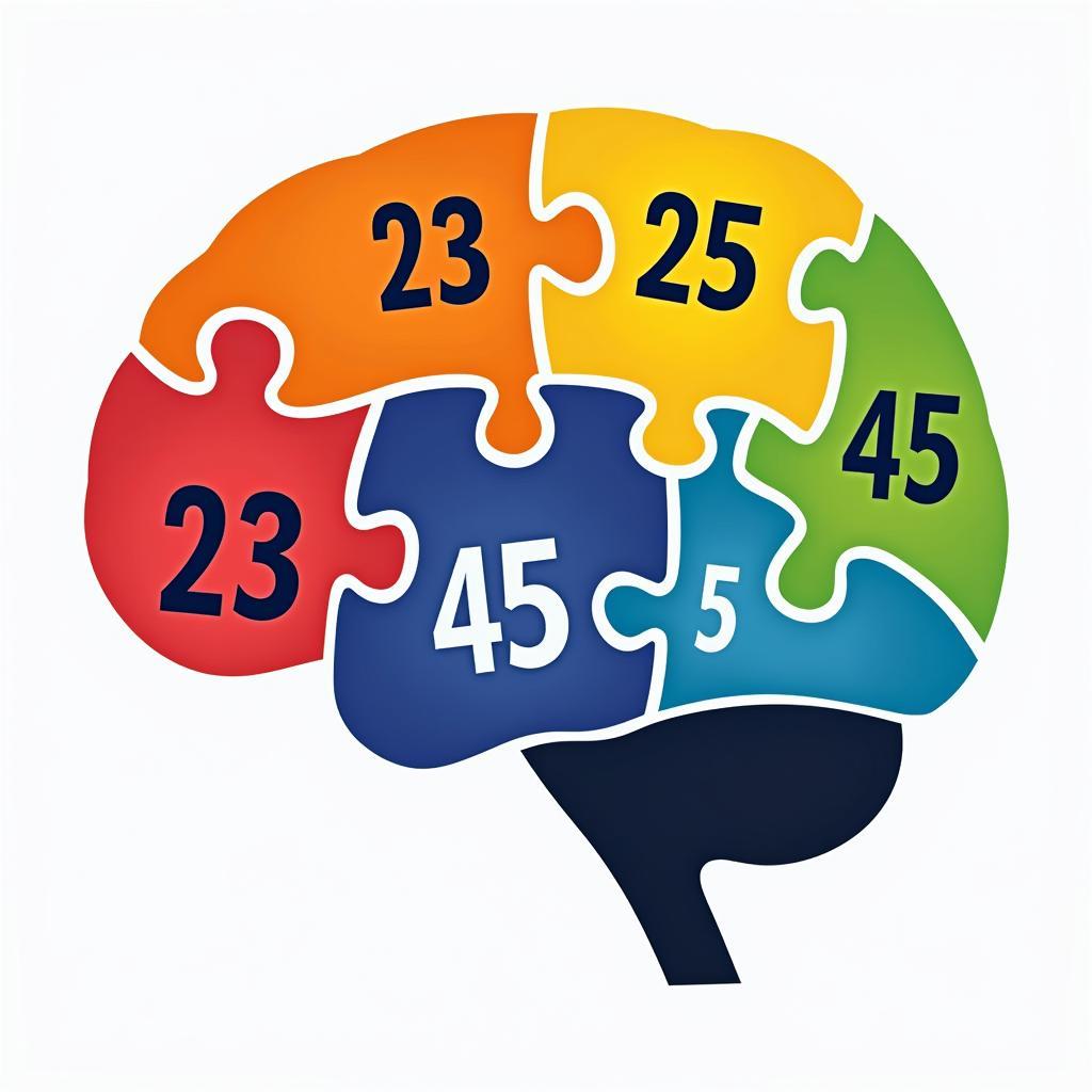 Brain puzzle with numbers