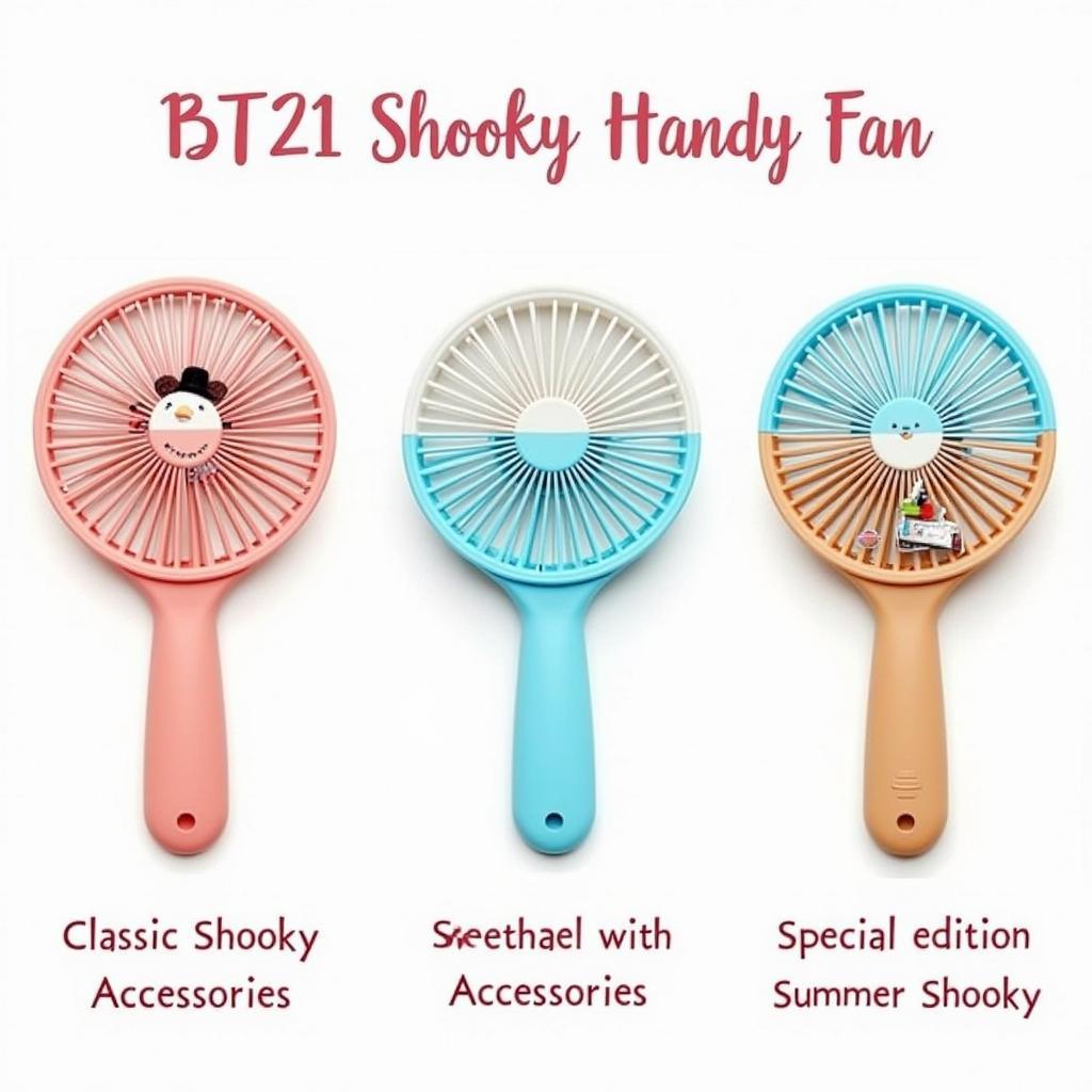 BT21 Shooky Handy Fan Variations