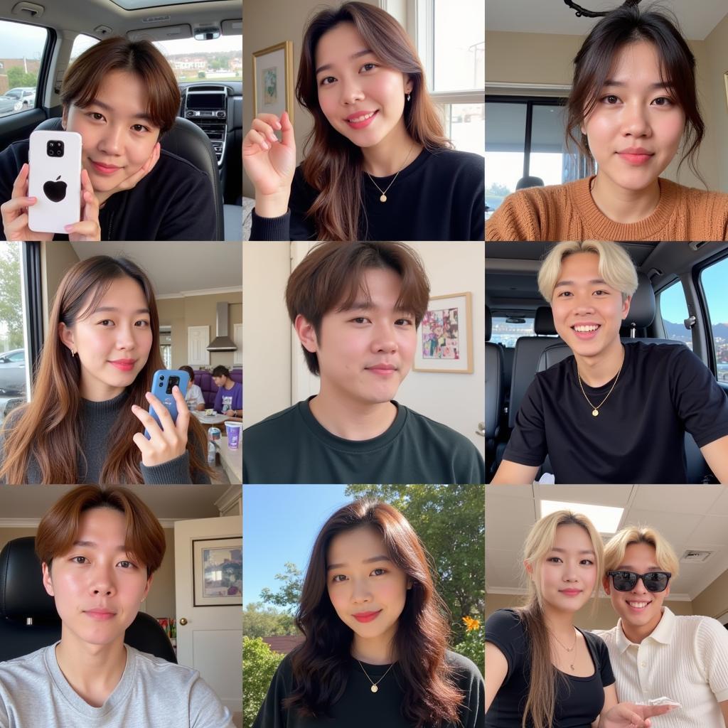 BTS members using social media