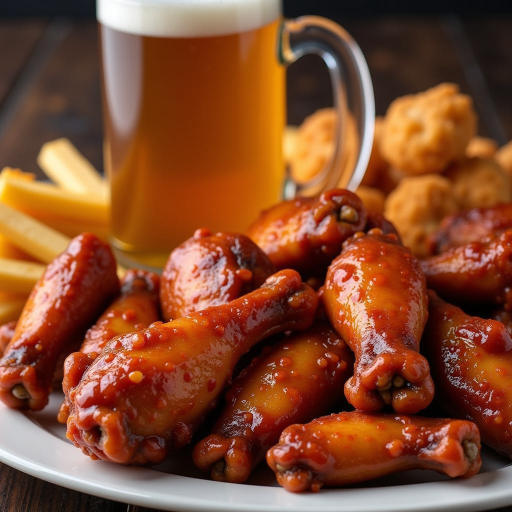 Buffalo Wild Wings Menu showcasing wings and beer