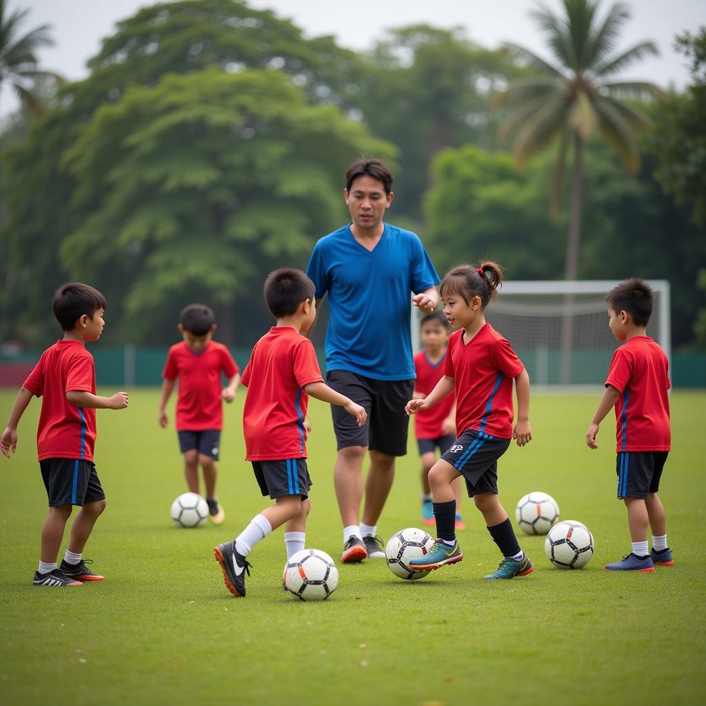 Cambodian Youth Football Training