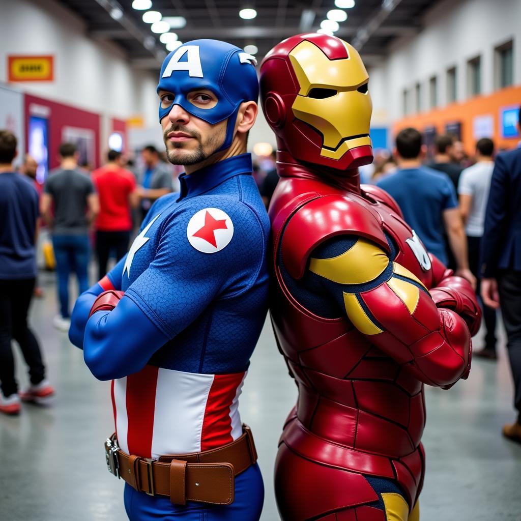 Captain America and Iron Man fanart cosplay