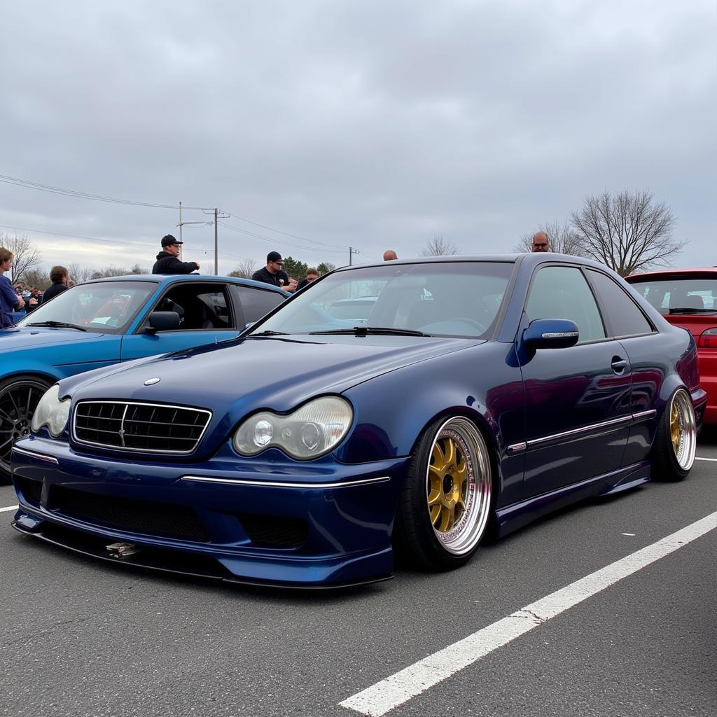 Car meet showcasing modified brakes