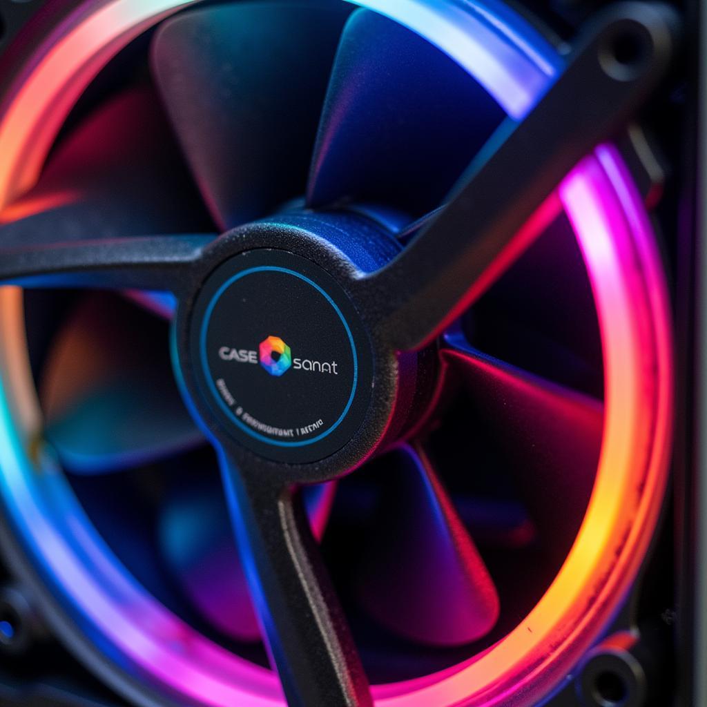 Close-Up of Apolo 3 Fan Blades and LED Ring