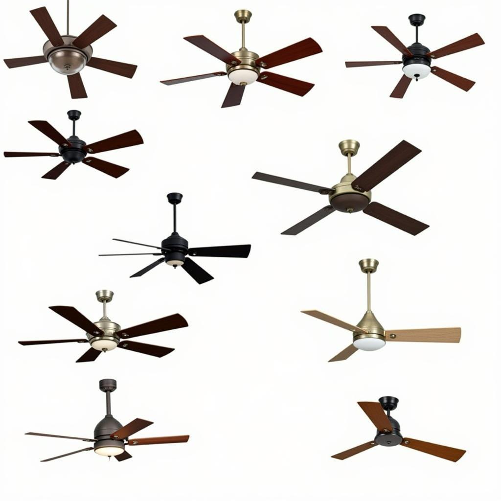 Different Ceiling Fan Blade Styles and Materials