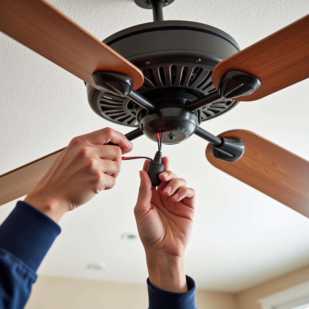 San Diego Handyman Installing a Ceiling Fan