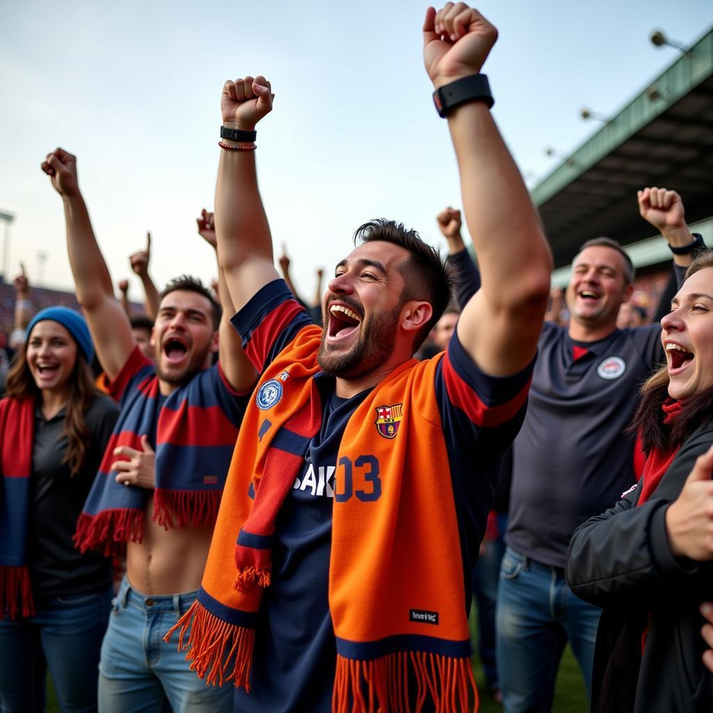 Fans Celebrating a Goal