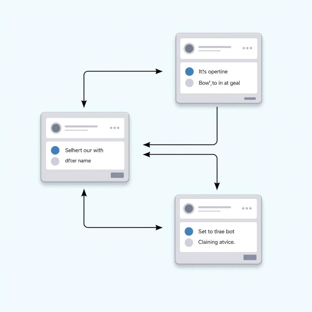 Visual representation of a chat flow