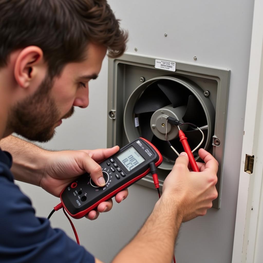 Checking exhaust fan wiring