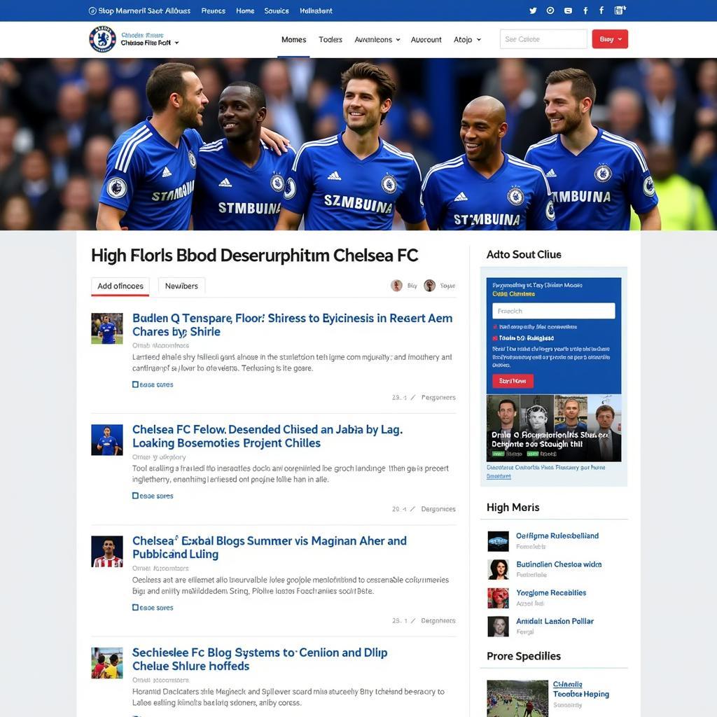 Chelsea Fan Blog Homepage