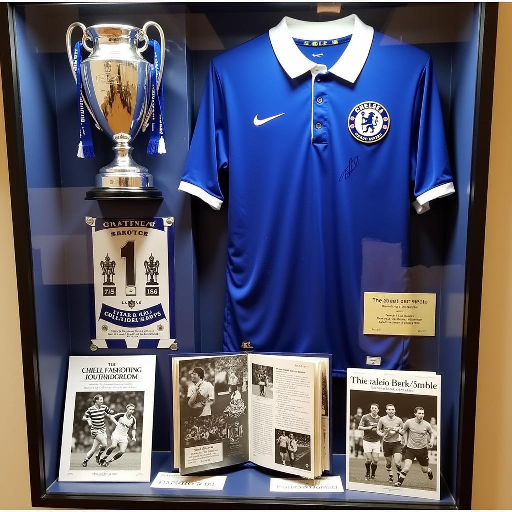 A collection of Chelsea memorabilia