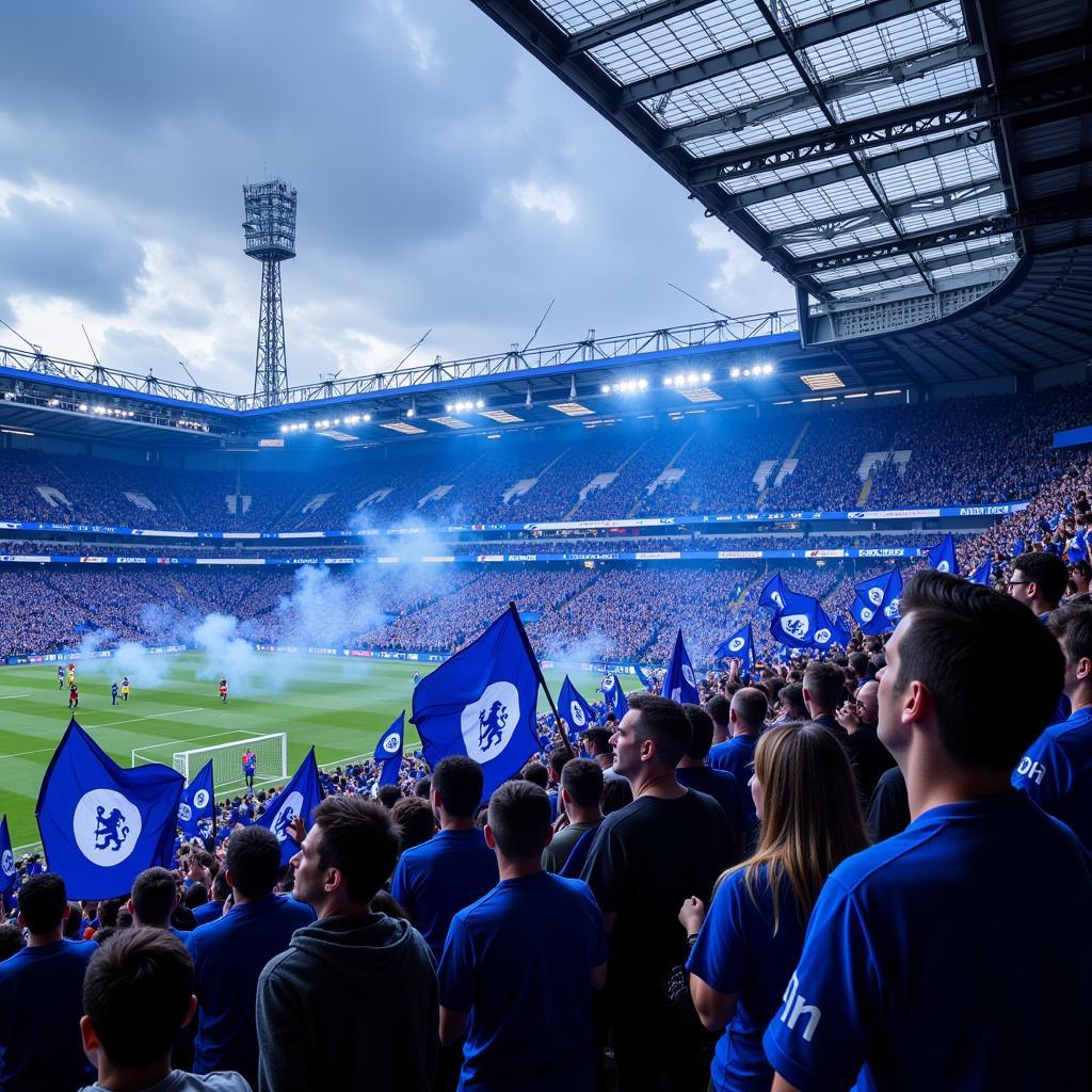 Chelsea fans at Stamford Bridge