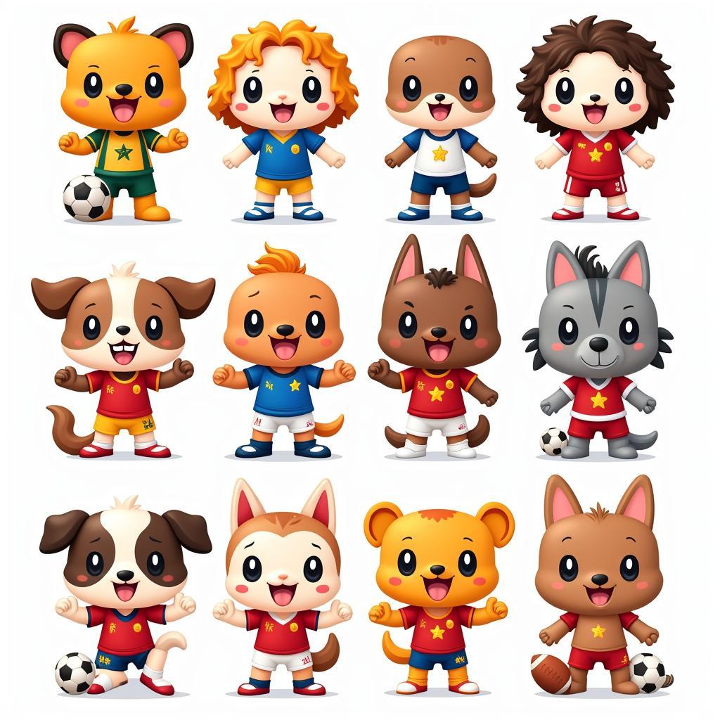 Chibi Football Mascots