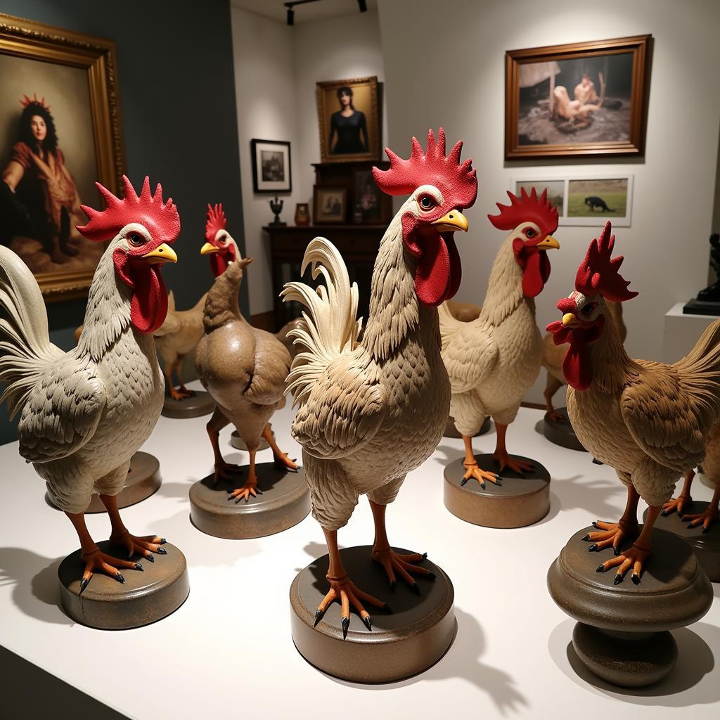 Chicken Attack Sculpture Exhibition