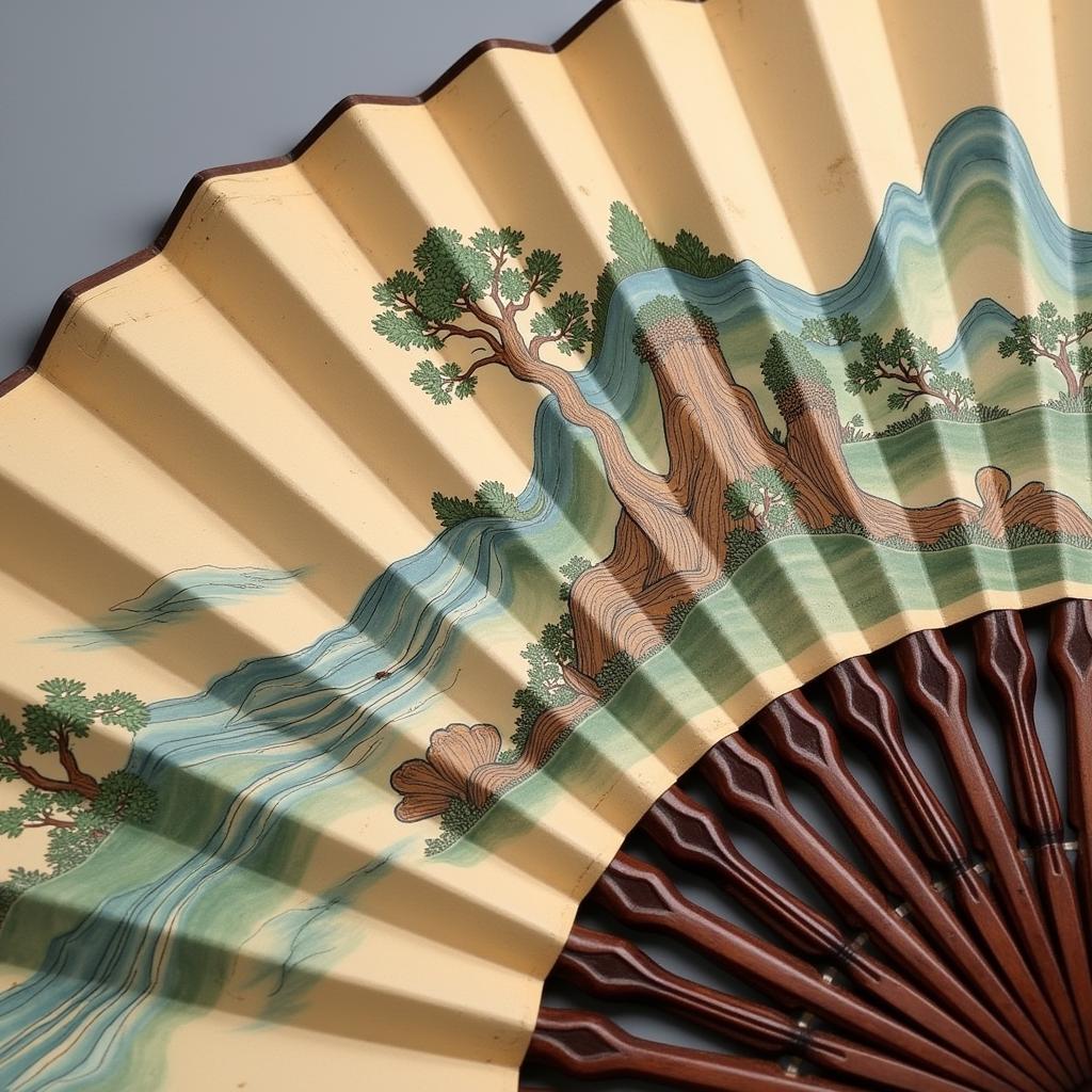 Ancient Chinese Paper Fan Painting