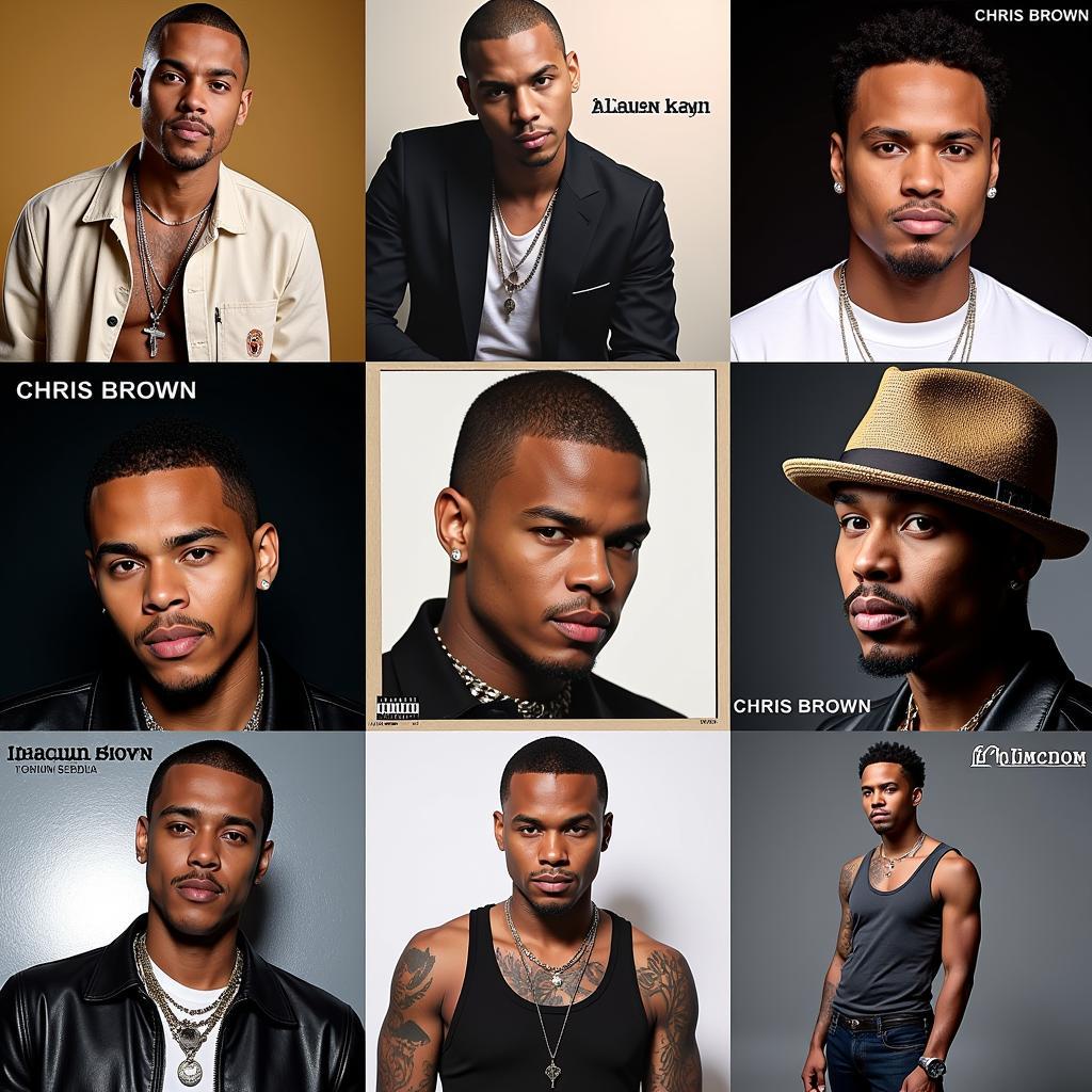 Collage of Chris Brown Album Covers