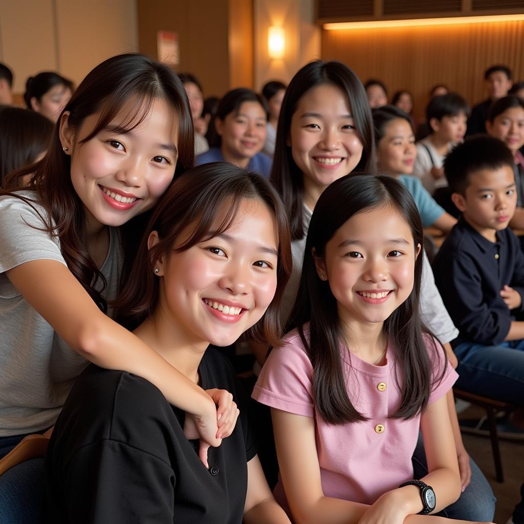 Chung Sở Hồng fans at a fan gathering