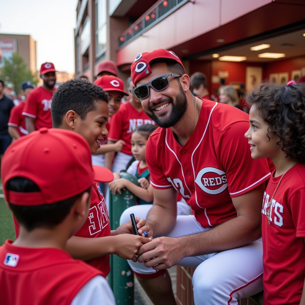 Cincinnati Reds Players at a Community Event