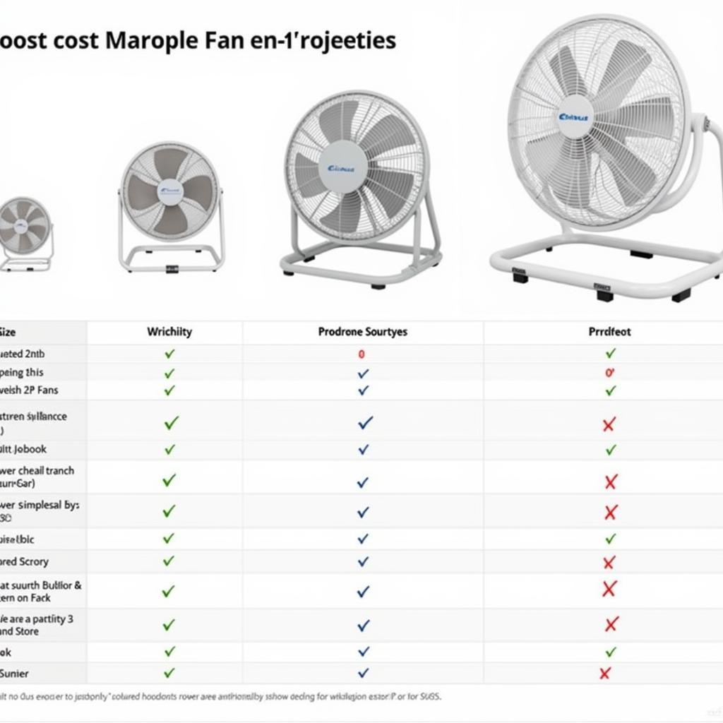 Different types of cirrus fans