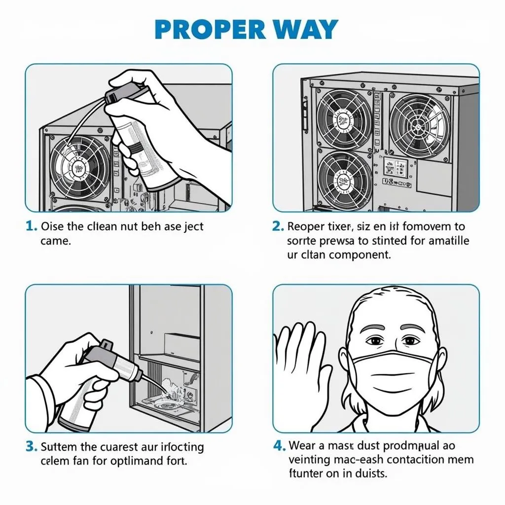 Cleaning system fans to prevent failure