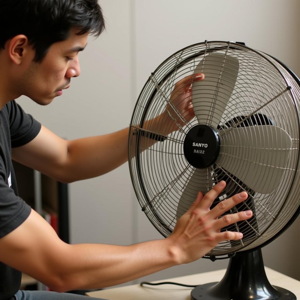 Cleaning a Vintage Sanyo Fan