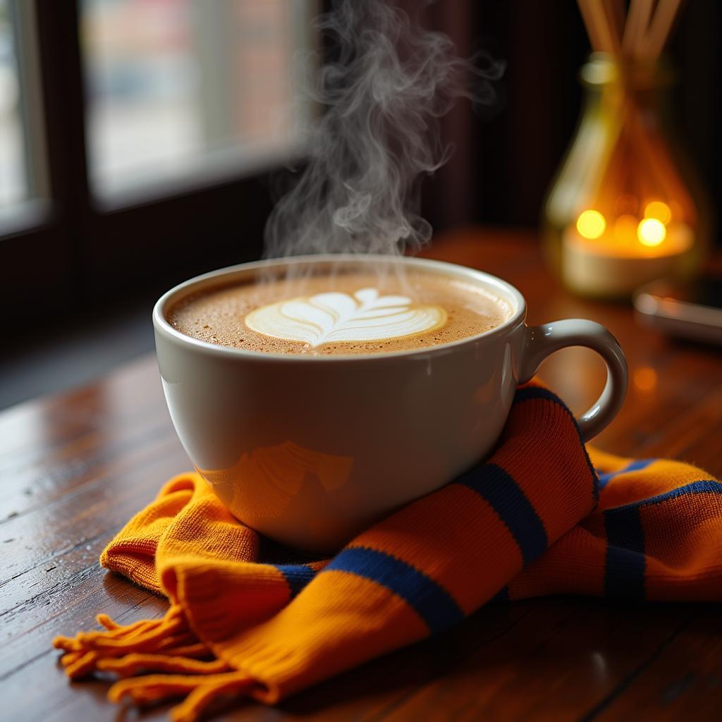 Coffee Cup with Football Scarf