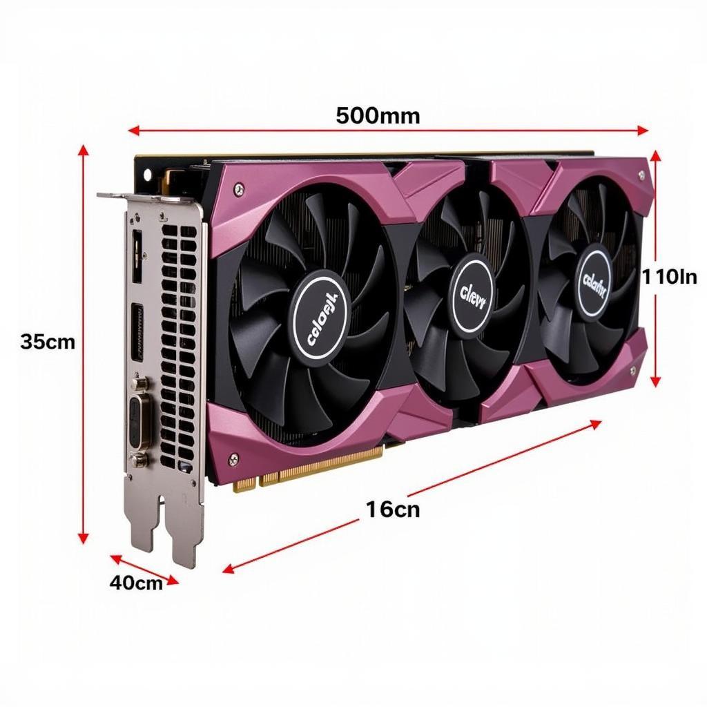 Colorful 1060 3GB 3 Fan Dimensions