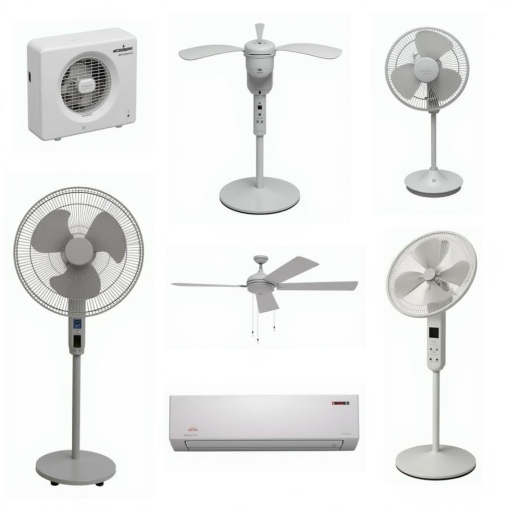 Different models of Mitsubishi fans