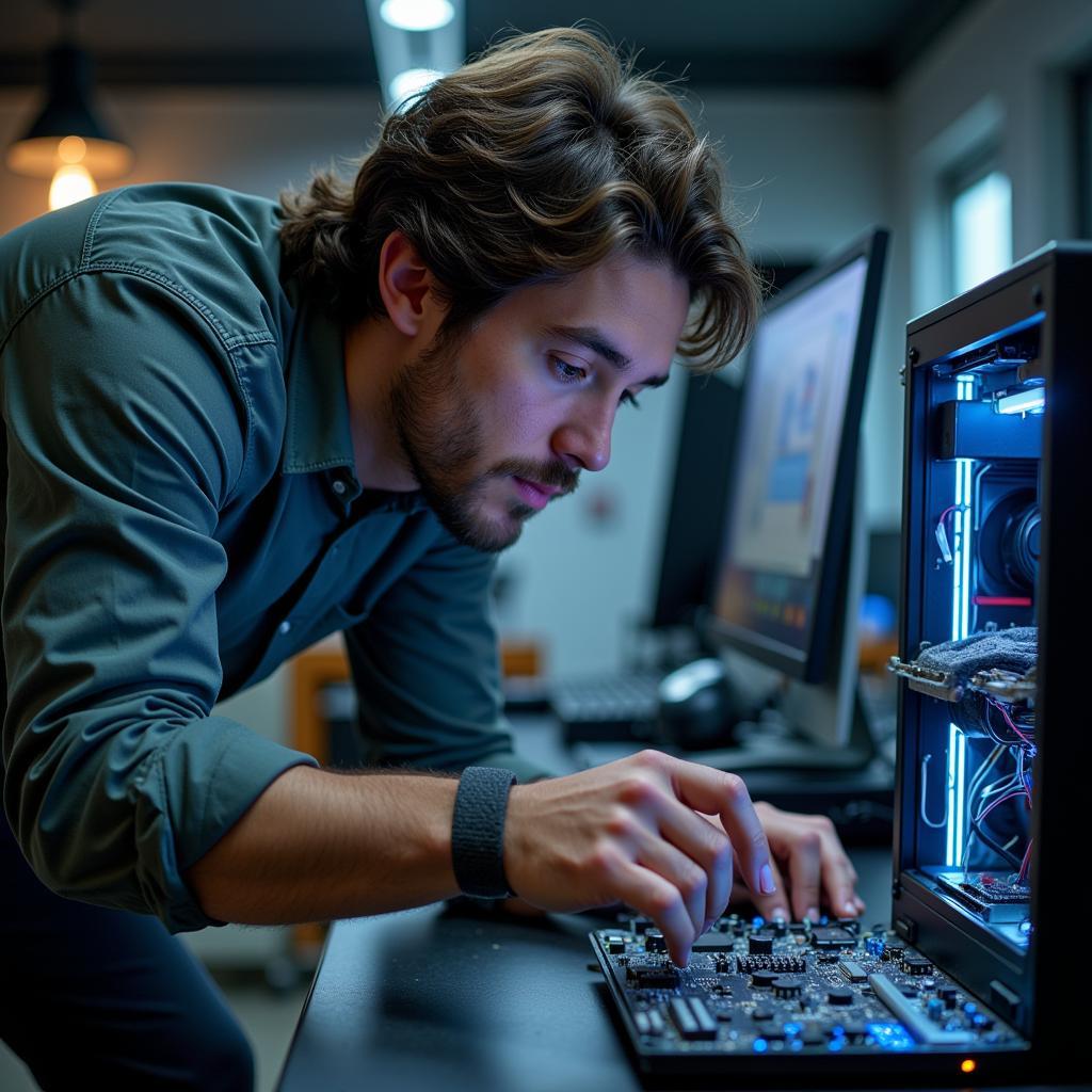 a-technician-inspects-computer-motherboard