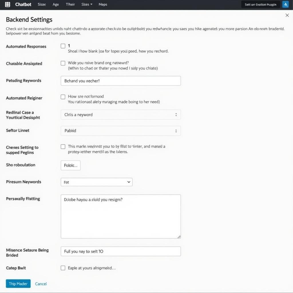 Customizing Chatbot Settings