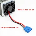 Connecting a Molex to 4 Pin Fan Cable to a PSU and Fan