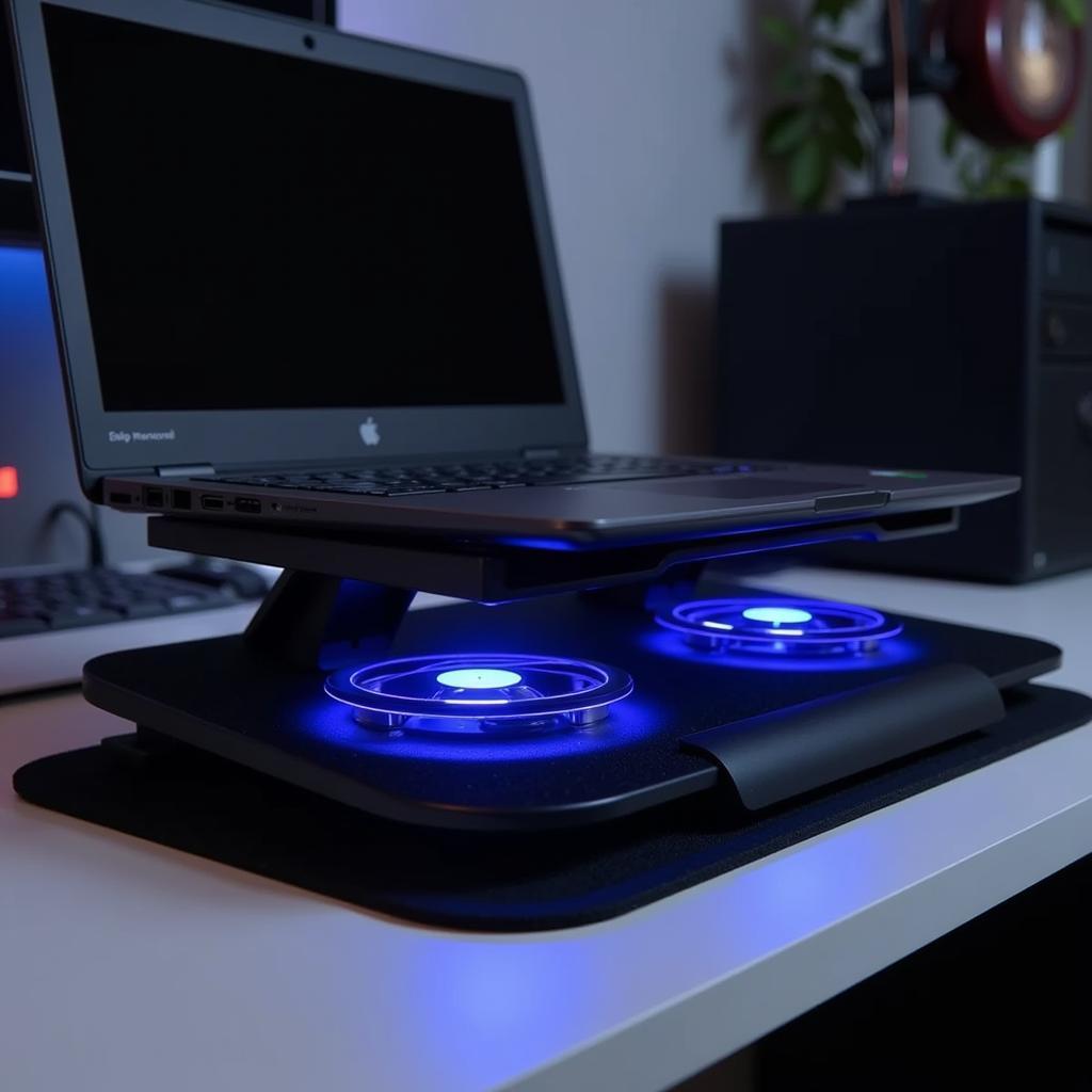 Coolcold K19 Fan Laptop Stand in Action