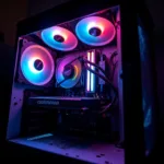 Coolmoon RGB Fans Illuminating a PC Case