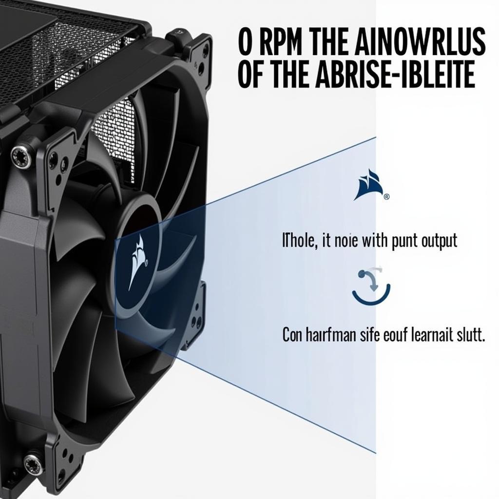 Corsair cooler fan with 0 RPM mode activated